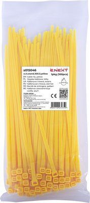 Кабельна стяжка e.ct.stand.300.5.yellow (100шт), жовта Е.NEXT s015046 s015046 фото