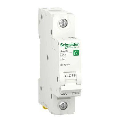 Автоматический выключатель Resi9 1P 50A C 6kA Schneider R9F12150 фото