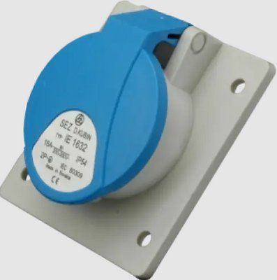 Розетка вбудована IE 3232 IP44 SEZ 32A 2P+PE 230V SEZ для безпечного підключення однофазних електроприладів IE 3232 фото
