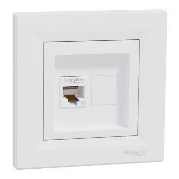 Розетка комп'ютерна 1*RJ45 cat.5e UTP., Asfora Schneider EPH4300121 для підключення до мережі Ethernet EPH4300121 фото