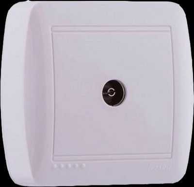 Розетка ТВ проходная белый DEMET тм Lezard 711-0200-129 711-0200-129 фото