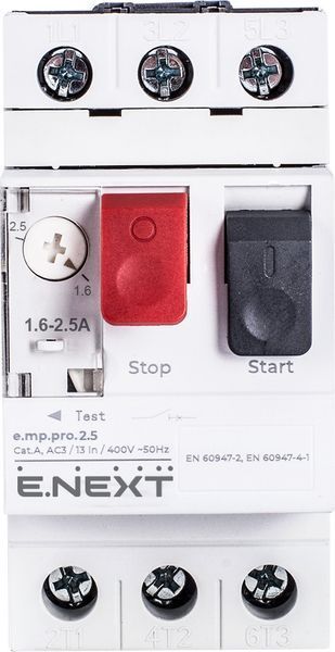 Автомат защиты двигателя e.mp.pro. 2.5, 1,6-2,5А E.NEXT p004002 p004002 фото