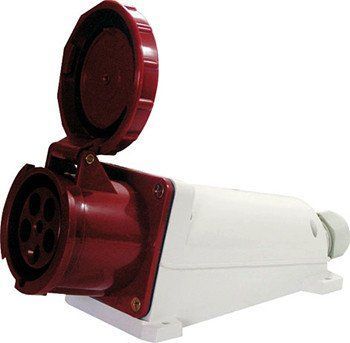 Силовая розетка стационарная e.socket.pro.5.63, 5п., 380В, IP 67, 63А (135) E.NEXT p012009 для приміщень p012009 фото