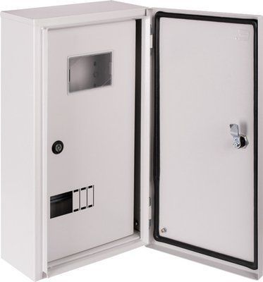 Корпус учета металлический e.mbox.pro.n.f3.9 IP54 подвесной под 3ф счетчик, 9 мод. , с внутренней дверцей E.NE p0100225 фото