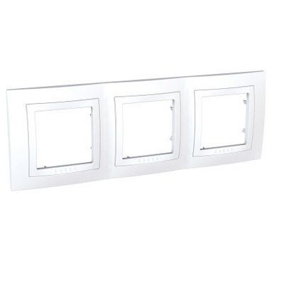 Рамка Schneider Electric Unica Basic MGU2.006.18 на 3 пости (колір: білий/білий) MGU2.006.18 фото
