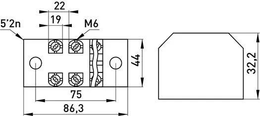 Захищена клемна колодка E.Next e.tc.protect.100.3, 100А, 3 полюси TB 1003 (p056023) p056023 фото