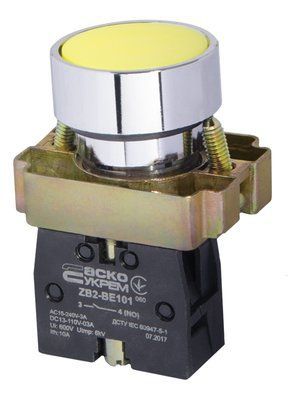 Кнопка &laquo;Старт&raquo; жовта XB2-BA51 N/O АСКО-УКРЕМ A0140010029 A0140010029 фото