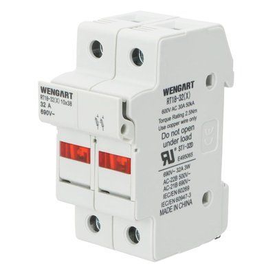 Модульна основа запобіжника RT18-32X gPV 10&times;38 2Р/32A 690V АС з індикацією 2328553834 фото