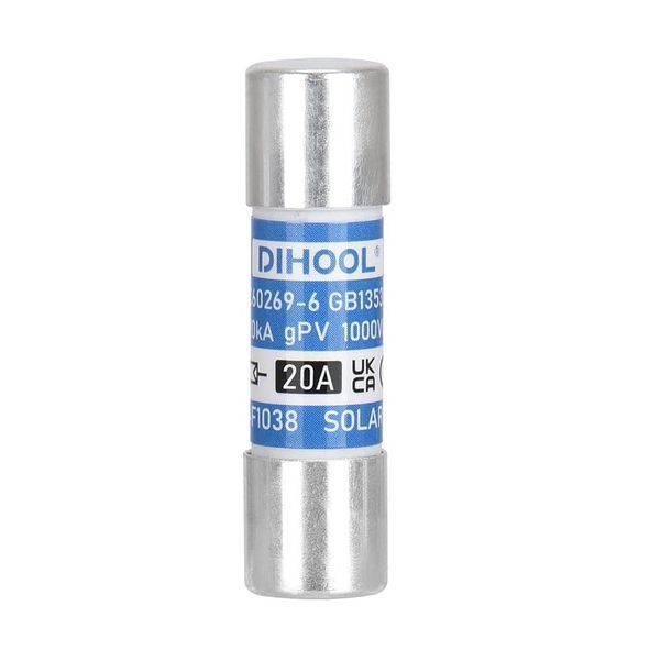 Набор держатели предохранителя 10x38 1Р 32Ах4шт и Fuse 20Aх6шт PV 1000V DC 20 kA с din-рейкой DIHOOL 1038x4 Fuse 20Ax6 фото
