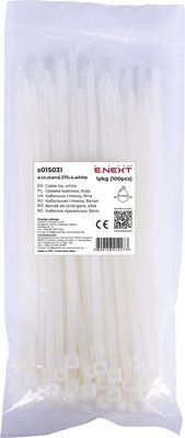 Кабельна стяжка e.ct.stand.370.4.white (100шт), біла Е.NEXT s015031 s015031 фото