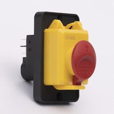 Пусковая электромагнитная кнопка ESSB-31YC 4pin на панели, желтая рамка TAKEL 503918 503918 фото