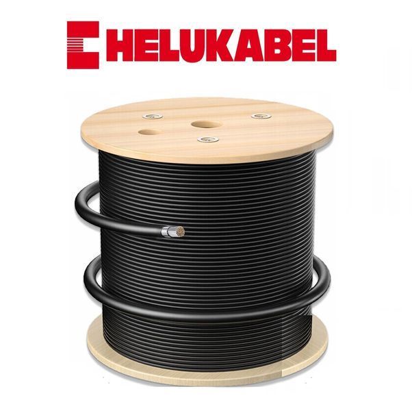 Кабель мідний для сонячних панелей SOLARFLEX-X H1Z2Z2-K 1x4 мм Helukabel чорний 713530 фото