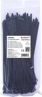 Кабельна стяжка e.ct.stand.370.4.black (100шт), чорна Е.NEXT s015032 s015032 фото