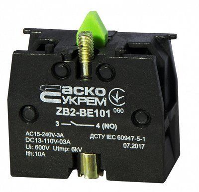 Контакт для кнопок ZB2-BE101 N/O АСКО-УКРЕМ A0140010025 A0140010025 фото