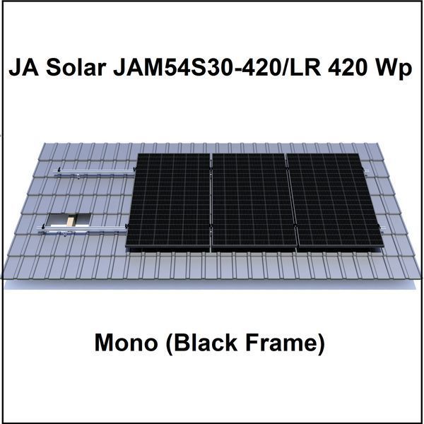 Сонячний модуль JA Solar JAM54S30-420/LR 420 Wp, Mono Black Frame 20169 фото