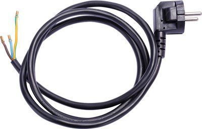 Шнур з вилкою e.wire.plug.black.0,75, 3х0,75, 1,2м, чорний E.NEXT l020012 l020012 фото