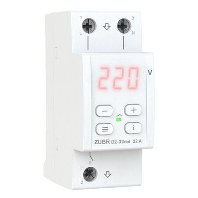 Реле напруги ZUBR D2-32 red 4820120222665 для захисту від аварійних режимів 4820120222665 фото