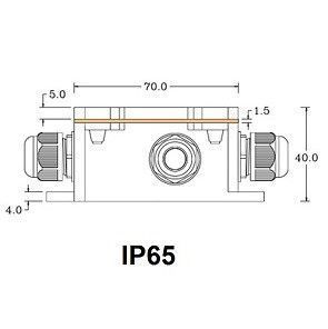 Герметичний корпус 117х53х40мм для перемикача KCD IP65 F-054 фото