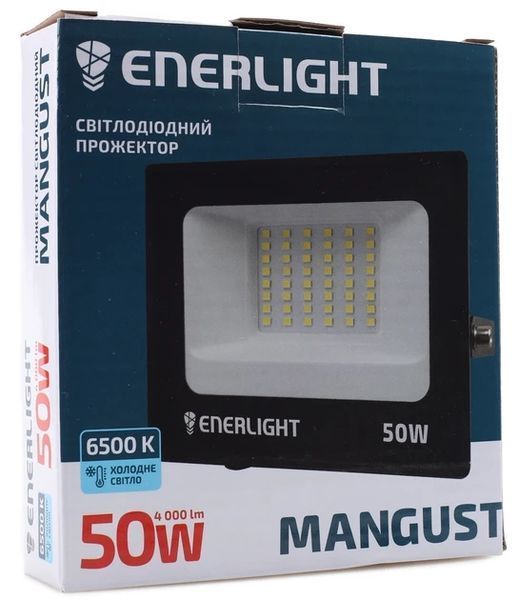 Прожектор светодиодный ENERLIGHT MANGUST 50Вт 6500K с датчиком MANGUST50SMD80СS фото