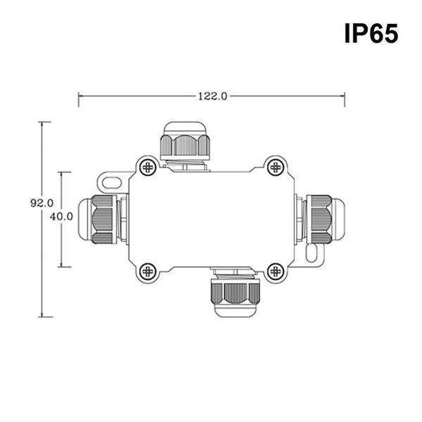 Герметичний корпус 117х53х40мм для перемикача KCD IP65 F-054 фото