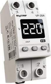 Peле напряжения VP 25A M2W (белый инд) с термозащитой DigiTOP Реле напруги VP-25A M2W фото
