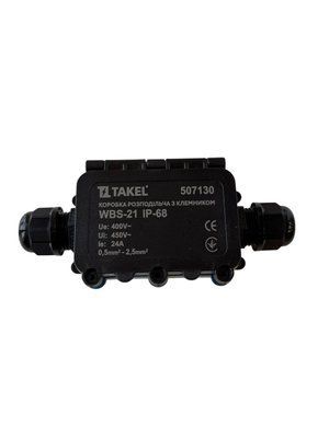 Коробка распределительная с клеммником WBS-21 IP-68 507130 TAKEL, для соединения кабельных линий 507130 фото