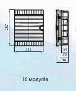Корпус модульный пластиковый 16 модулей, встроенный серии UBox АсКо-УКРЕМ A0270010015 фото