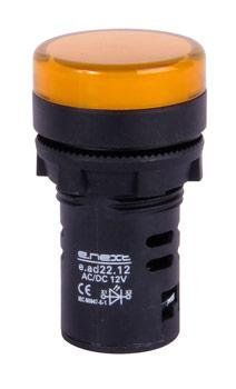 Арматура світлосигнальна e.ad22.12.yellow &Oslash;22мм 12В АС/DC жовта E.NEXT s009029 s009029 фото