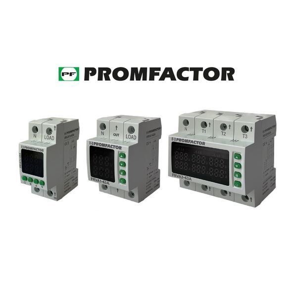 Реле однофазне контролю напруги та струму FRVA1-63A Промфактор FRVA1-63A фото