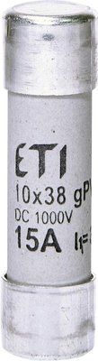 Запобіжник CH 10x38 gPV 15A 1000V (10kA) ETI 2625112 - захист для фотомодульних ланцюгів 2625112 фото