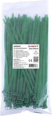 Кабельна стяжка e.ct.stand.300.5.green (100шт), зелена Е.NEXT s015047 s015047 фото