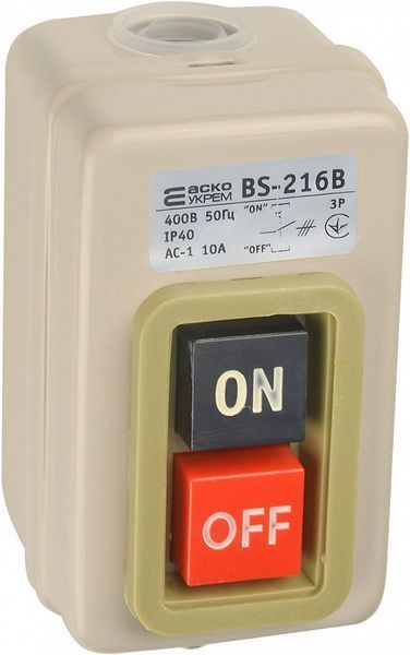 Кнопковий вимикач-роз&rsquo;єднувач BS-216B АСКО-УКРЕМ A0140020208 A0140020208 фото