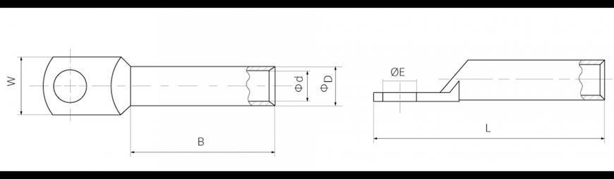 Наконечник кабельний мідний DT(G) 25 TAKEL (501683) 501683 фото
