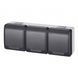 Розетка с/з 3-я, Антрацит, IP44 Elektro-Plast HERMES 0326-07 0326-07 фото 2
