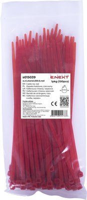 Кабельна стяжка e.ct.stand.200.5.red (100шт), червона Е.NEXT s015039 s015039 фото
