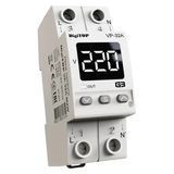 Peле напряжения VP 20A M2W белый индикатор с термозащитой DigiTOP Реле напруги VP-20A M2W фото