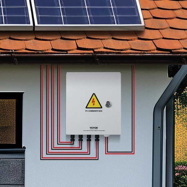 Распределительный щит металлический с блоком защиты 4 Streng PV 40кА 15A 500V IP65 VEVOR PV 40кА 15A stal фото