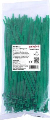 Кабельна стяжка e.ct.stand.150.4.green (100шт), зелена Е.NEXT s015023 s015023 фото