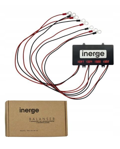 Балансир для аккумуляторов 4-канальный 24V- 48V LiFePO4 - GEL / AGM + LCD дисплей Inerge BAL-04-48-02 фото
