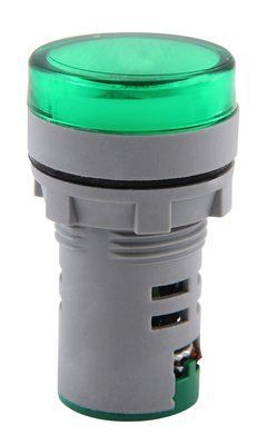 Арматура світлосигнальна з індикатором напруги e.ad22.i.12-500.green &Oslash;22мм АС зелена E.NEXT s009035 s009035 фото