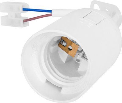 Патрон пластиковий підвісний e.lamp socket pendant..E27.pl.white, з каб. 15см та клем кол E.NEXT s9100057 s9100057 фото