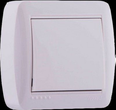 Выключатель 1-й DEMET белый тм Lezard 711-0200-100 711-0200-100 фото