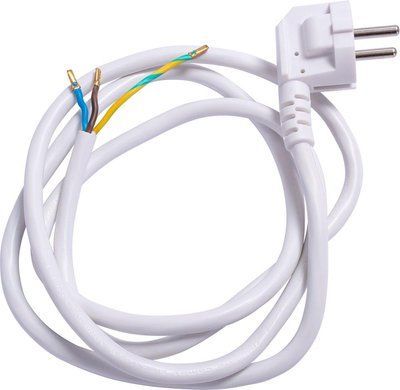 Шнур с вилкой e.wire.plug.white.1,5, 3х1,5, 1,2м, белый E.NEXT l020013 l020013 фото