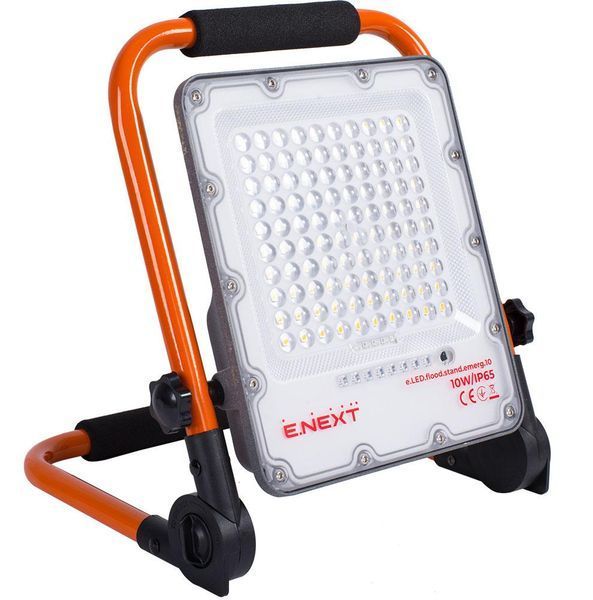 Прожектор світлодіодний акумуляторний e.LED.flood.stand.emerg. 10Вт ІР65 E.NEXT l0790013 l0790013 фото