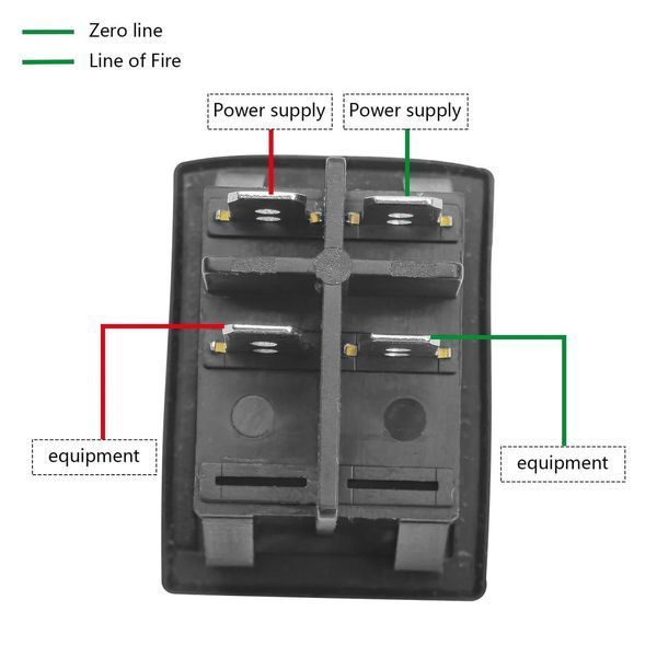 Выключатель KCD4-201NW зеленый с подсветкой 16A/250V I-O IP65 KCD4-201NW green 250V фото