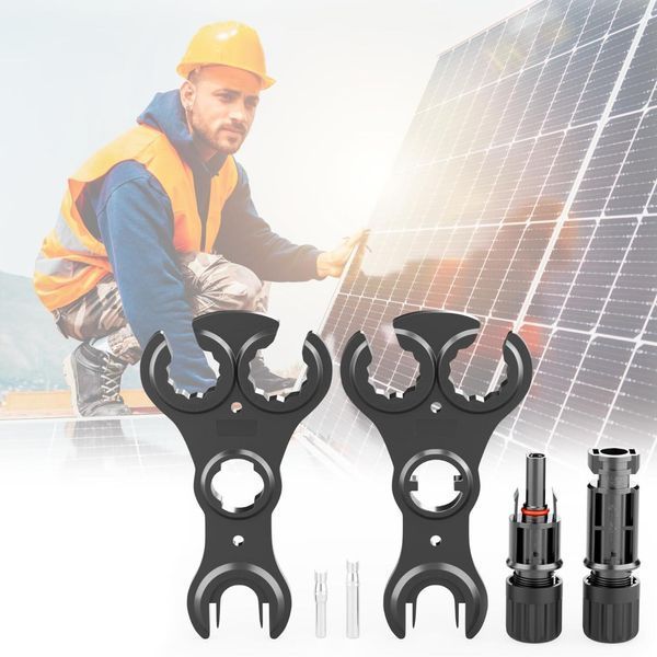 Ключи для МС4 коннекторов Solar монтажа PV4 с парой черных разъемов deleyCON MK6245 фото