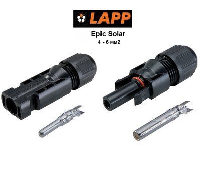 Сонячні конектори Epic Solar 2Plus Set пара МС4 4-6 мм2 Lapp Kabel 2339528473 фото
