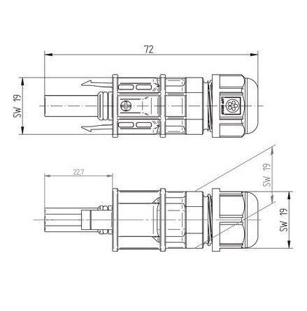 Конектор для сонячних панелей розетка Epic Solar 4 F 4-6 мм2 Lapp Kabel Epic Solar 4 F 4-6 мм2 фото