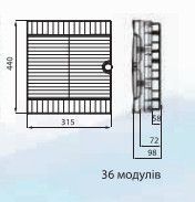 Корпус модульний пластиковий 36 модулів, вбудований серії UBox АсКо-УКРЕМ A0270010014 фото