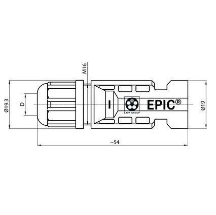 Конектор для сонячних панелей штекер Epic Solar 4 M 4-6 мм2 Lapp Kabel Epic Solar 4 M 4-6 мм2 фото